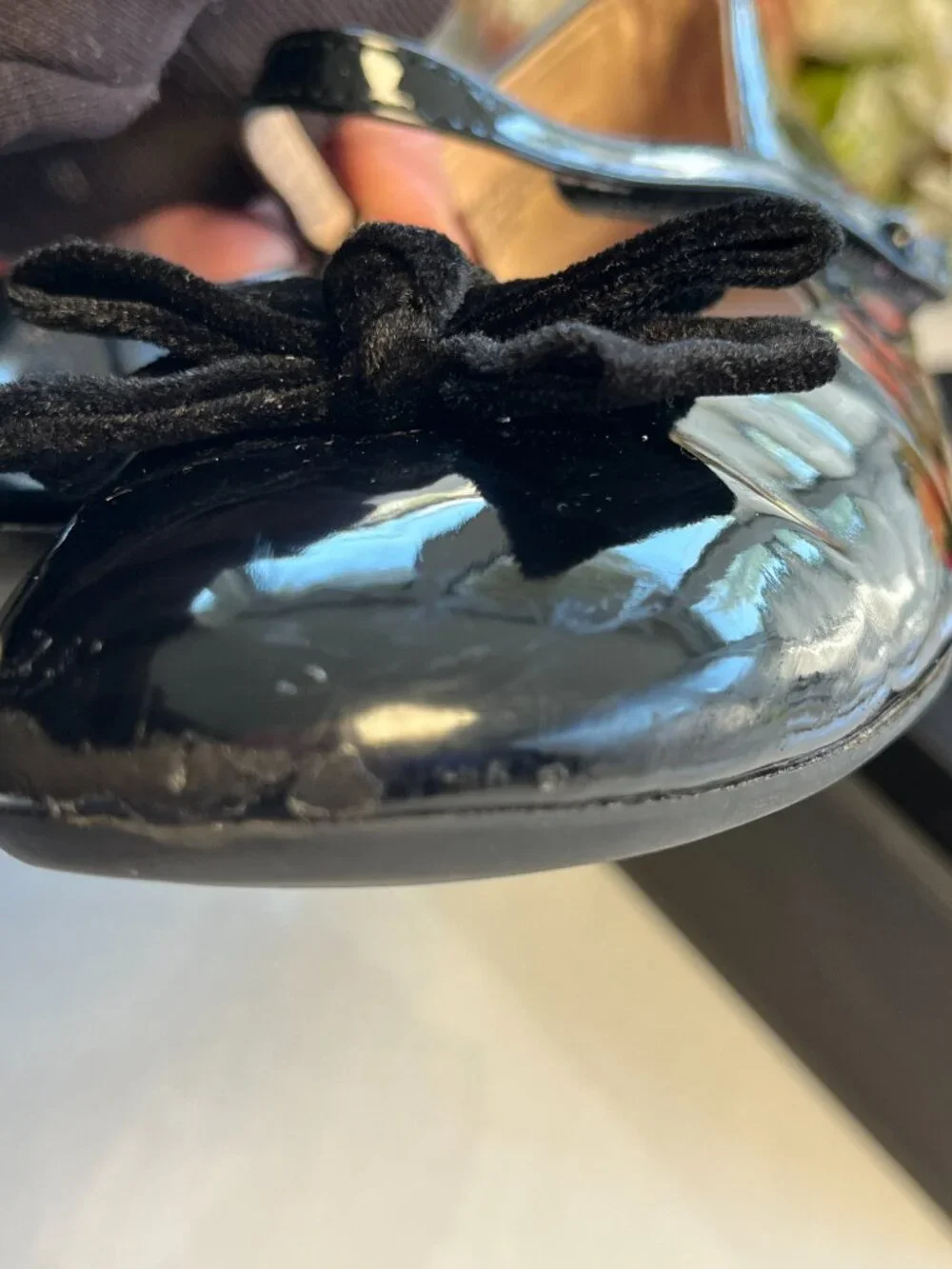 Nordstrom Kids Nolillie Black Patent Bow Mary Janes Size 4M
